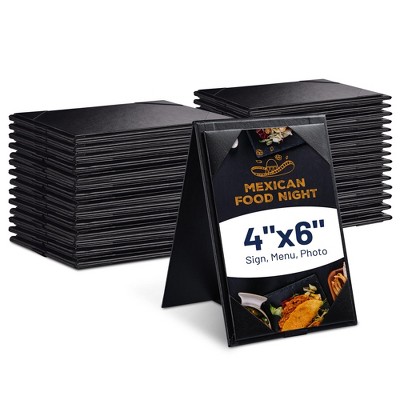 Yescom WeChef 30 Pack 4"x6" Double-Sided Menu A-Frame Holder Table Tent Restaurant Cafe