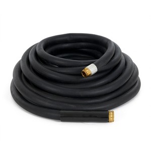 Apache 98108804 50 Foot Industrial Rubber Garden Water Hose with Heavy Duty MGHT x FGHT Brass Fittings and 1 Bend Restrictor - 1 of 4