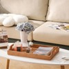 BRINJOY 17" Rectangular Woven Tray - Bohemian Handwoven Rattan Coffee Table Tray with Handles - 3 of 4