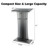 Coucheta Acrylic Podium Stand, 43"Tall Portable Transparent Church Pulpits with Storage Shelf, Clear Lectern with Wide Reading Platform - 2 of 4