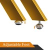 Dolonm 17.72" Square Clear Tempered Glass End Table,Stylish Design with Golden Metal Legs, Side Table for Living Room, 2 pcs - 3 of 4
