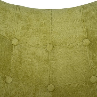 Lemon Green Velvet Eiffel Base Rocking Chair