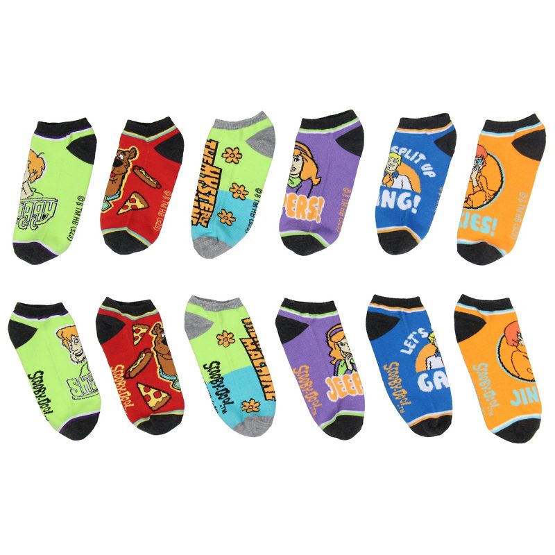 Scooby-Doo Adult Shaggy Mystery Machine Low Cut No Show Mix And Match Ankle Socks Multicoloured, 2 of 5