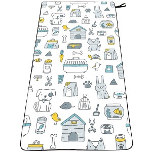 HydroPET Towel - A large (60" x 30") premium travel pet towel - 1 of 4