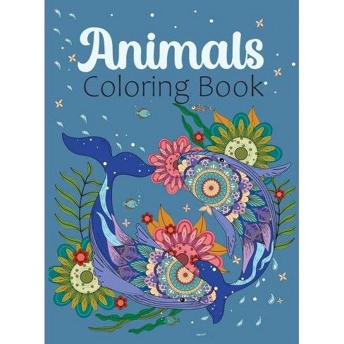 Download Animals Adult Coloring Book By A U Seven Hardcover Target