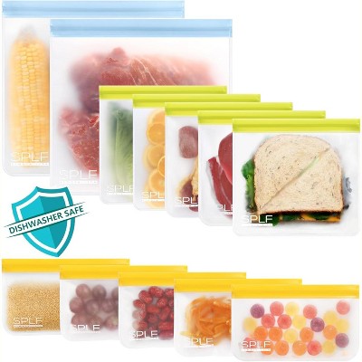 6 Pack Reusable Gallon Freezer Bags, BPA Free Extr
