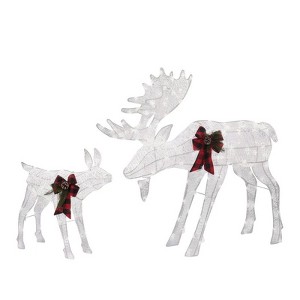 Karl Home 2pcs 4 ft. Light Garden Moose Christmas Decoration - 1 of 4