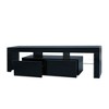 Dolonm LED Modern TV Stand/Table , Media Console, TV Consoles with Storage for Living Room & Bedroom , Black / WhiteColor - 4 of 4