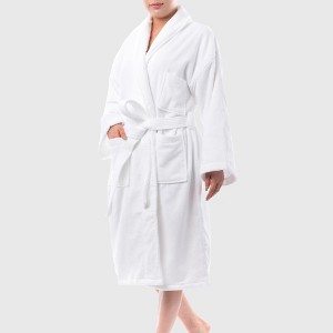 Alpine Swiss Blair Womens Cotton Terry Cloth Bathrobe Shawl Collar Velour Spa Robe - 1 of 4