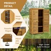 Maggift Outdoor Storage Sheds, Vertical Tall Tool Shed with Lockable Door, Waterproof Roof for Patio, Backyard and Lawn, Brown, 34.25"*18.5"*63" - 4 of 4