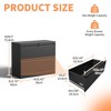 YONWAY 4 Drawer Lateral File Cabinet with Lock, Steel File Storage Cabinet, for Legal/Letter/A4/F4 Size, for Home Office and School - 3 of 4