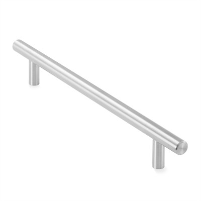 Cauldham Solid Stainless Steel Cabinet Hardware Euro Style Handle Pull Brushed Satin Nickel