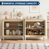31.5" Fluted Sideboard Buffet Cabinet, Modern Small Coffee Bar Cabinet with Adjustable Shelves, Entryway Console Table, Floor Cupboard Cabinet - 4 of 4