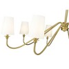 Gianna 8-Light Matte Black Chandelier with Opaque White Shades - Modern Minimalist Design - 2 of 4