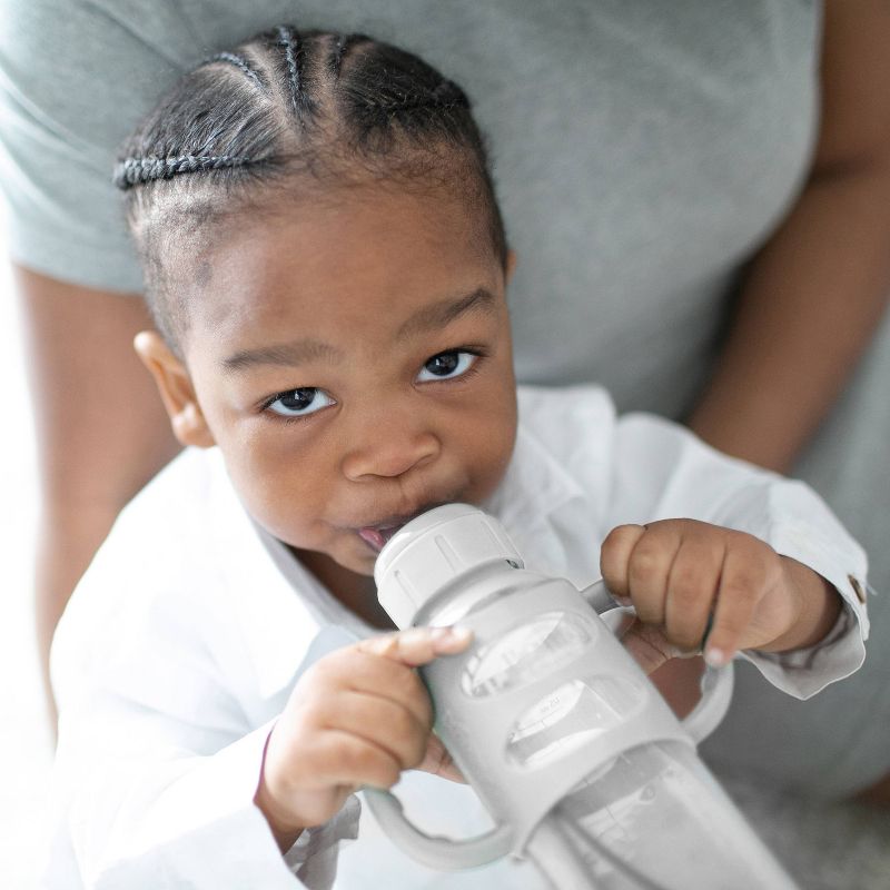 Dr. Brown&#39;s 8oz Milestones Narrow Sippy Bottle with Silicone Handles &#38; Soft Spout - 6m+ - Gray, 6 of 8