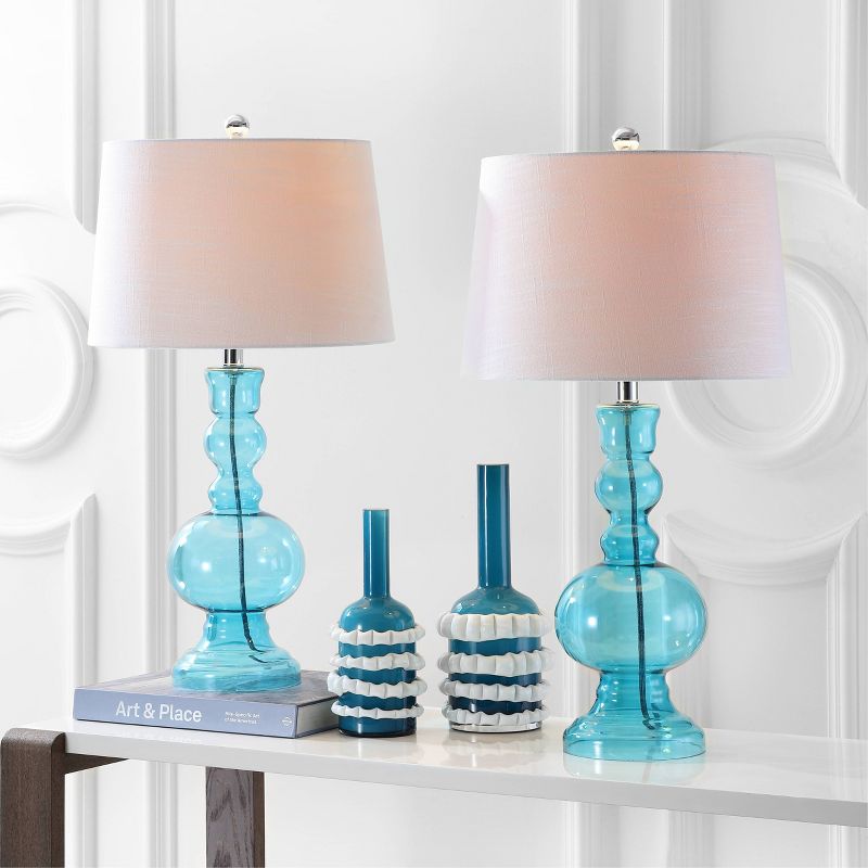 28.5" (Set of 2) Genie Glass Table Lamps (Includes LED Light Bulb) - JONATHAN Y, 3 of 6
