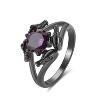Dragon Ring for Women Solitaire Cz Black Gothic Engagement Ring Ginger Lyne Collection - 2 of 4