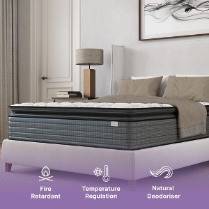 Okak Modern 14Inch Thicken Pillow Top Hybrid Mattress with Memory Foam for Comfy Sleep,CertiPUR-US Certified Bed Mattresses - 1 of 4