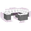 vidaXL 13 Piece Patio Sofa Set with Cushions - Gray - 3 of 4