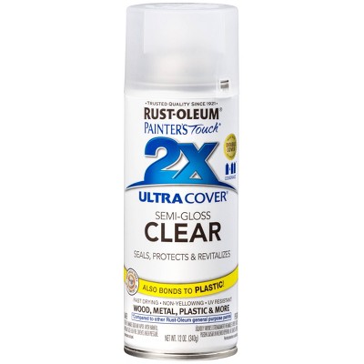 Rust-Oleum 12oz 2X Painter&#39;s Touch Ultra Cover Semi-Gloss Spray Paint Clear