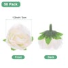 Unique Bargains Silk Plastic Small Faux Rose Artificial Flower Heads 1.2 inch - 3 of 4