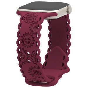 HTUTWOO Apple Watch Band Sunflower Engraved Band 38mm 40mm 41mm,Lace Hollow-out Strap for iWatch Series 9 8 6 5 4 3 2 1 Ultra - 1 of 4