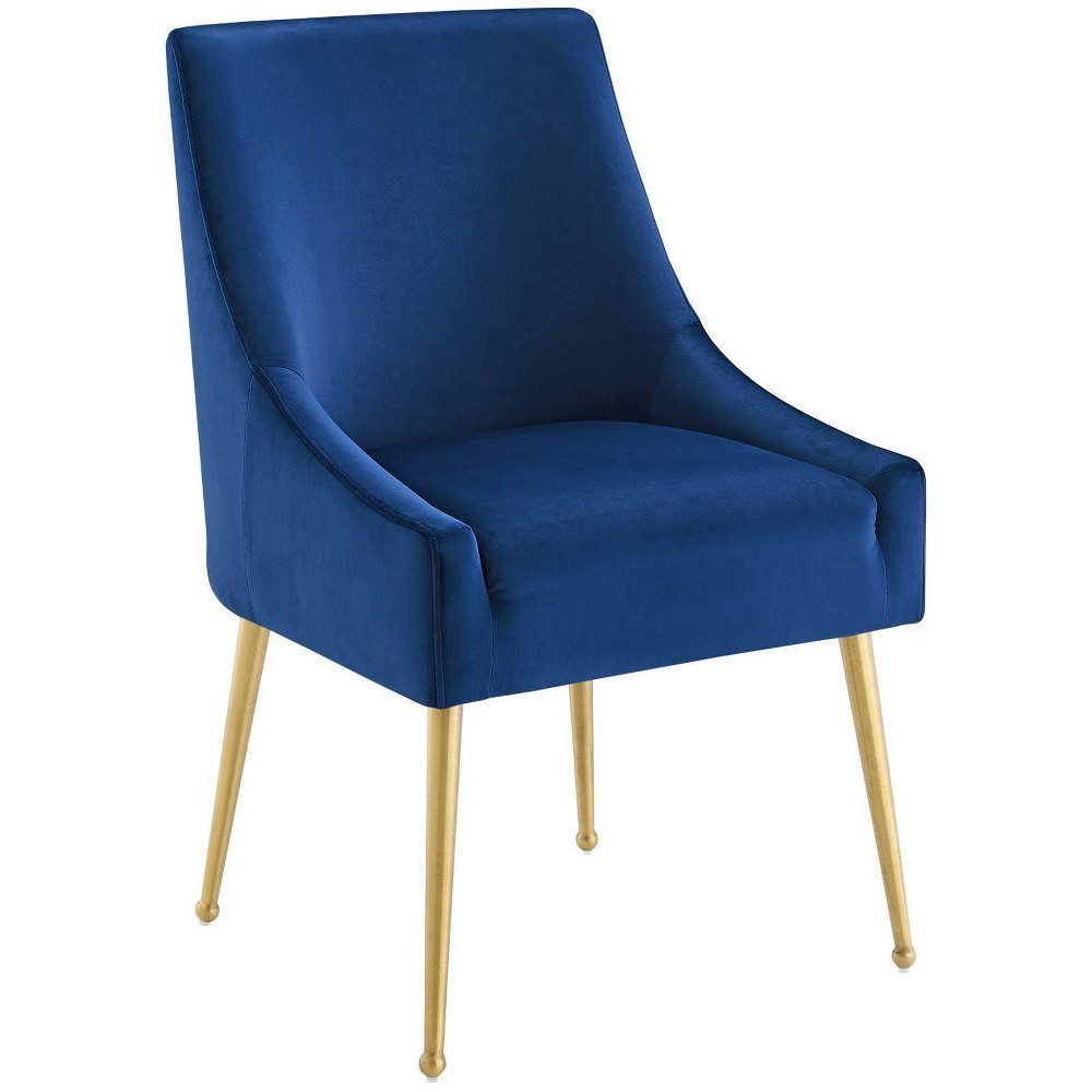 Photos - Chair Modway Discern Upholstered Performance Velvet Dining  Navy  