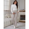 INSPIRE CHIC Women's Maternity Pants Straight Leg Pregnancy Sweatpants with Drawstring - 3 of 4