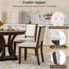 Grungis 5-Piece Retro Functional Dining Table Set,Extendable Round Dining Table with 4 Upholstered Chairs,Dining Set for Dining Room - 2 of 4