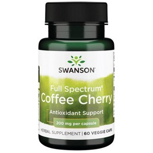 Swanson Herbal Supplements Full Spectrum Coffee Cherry 200 mg 60 Veg Caps. - 1 of 2