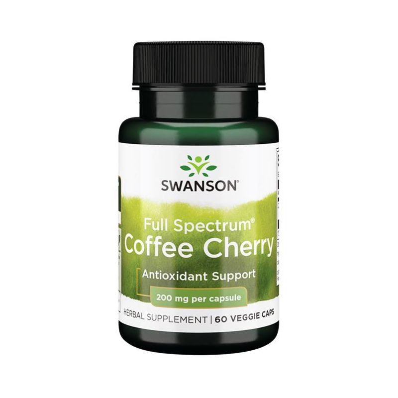 Swanson Herbal Supplements Full Spectrum Coffee Cherry 200 mg 60 Veg Caps, 1 of 2