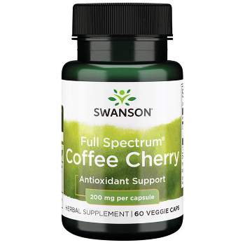 Swanson Herbal Supplements Full Spectrum Coffee Cherry 200 mg 60 Veg Caps