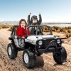 Kids Ride On Car, 24V 2 Seater, with Remote Control, Kids Electric Vehicle with 19" Wide Seat, LED, Spring Suspension - 2 of 4