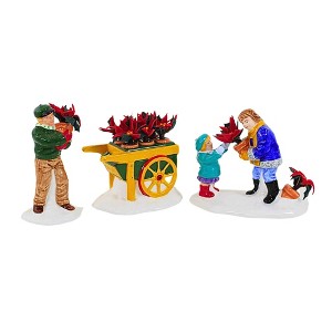 Enesco 3.0 Inch Poinsettias For Sale Original Snow Village Village Accessories - 1 of 3