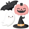 Big Dot of Happiness Pastel Halloween - Ghost, Hat, Bat and Pumpkin Decorations DIY Pink Pumpkin Party Essentials - Set of 20 - 2 of 4