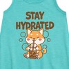 Girls' - Instant Message - Stay Hydrated Shiba Inu Graphic Sleeveless Aline Dress - 2 of 4