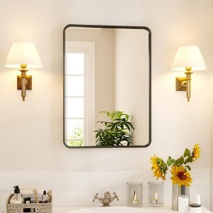 Bathroom Mirror, Black Wall Mirror, Rectangle Mirror for Wall, Black Mirror for Bathroom or Bedroom - 1 of 4