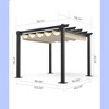 Garvee Outdoor Aluminum Pergola with Upgraded Retractable Canopy--Outdoor Shelter Suitable for Gardens, Backyard, Lawn, Deck - 2 of 4