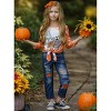 It's Pumpkin Season Patched Jeans Set Mia Belle Girls - 4 of 4