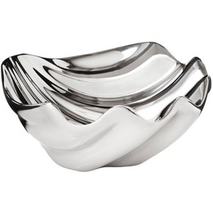 Nambe Sea Shell Dip Bowl For Hot & Cold Foods Alloy Metal, Silver, - 1 of 4