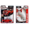 2019 Chevrolet Silverado LTZ Z71 Pickup Truck Red with Black Stripes Limited Ed to 2496 pcs 1/64 Diecast Model Car by Auto World - 3 of 3