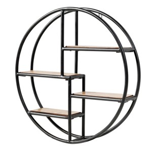 Costway Hanging Storage Shelf Round Circular Wall-Mounted 4-Tier Rack Room Decoration - 1 of 4