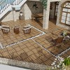 Syemin Carpet Tiles DIY Interlocking Decking Tiles Quick Deck Floor Tile Court Tile Water Resistant for Balcony Porch, Oak, 13.4"*13.4"*9.9" - 2 of 4