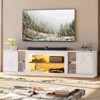 Pinmoco 70 inch LED TV Stand for TVs up to 80", Gaming Entertainment Center with Storage - 2 of 4
