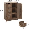 Dcolora Bathroom Cabinet, Freestanding Storage Cabinet with 4 Drawers and 1 Door - 2 of 4