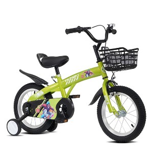 AENKYO 16/18 Inch Spider Man Kids Bike with Training Wheels, Easy to assemble Children's Bicycle with Basket for Boys & Girls - 1 of 4