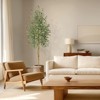 Garvee 5/6/7FT Olive Trees Artificial Indoor,Olive Tree Plants,Double rod shape,Faux Olive Tree with Realistic Trunk,Leaves,Fruits for Home Decor - 3 of 4