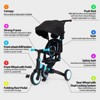 Baby Tricycle, 7-in-1 Folding Kids Tricycle with Adjustable Parent Handle, Safety Harness & Wheel Brakes - 4 of 4