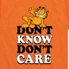 Boys' - Garfield - Don’t Know Don’t Care Short Sleeve Graphic T-Shirt - 2 of 4