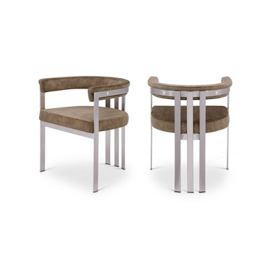 Meridian Furniture,Marcello Velvet Dining Chair, Set of 2